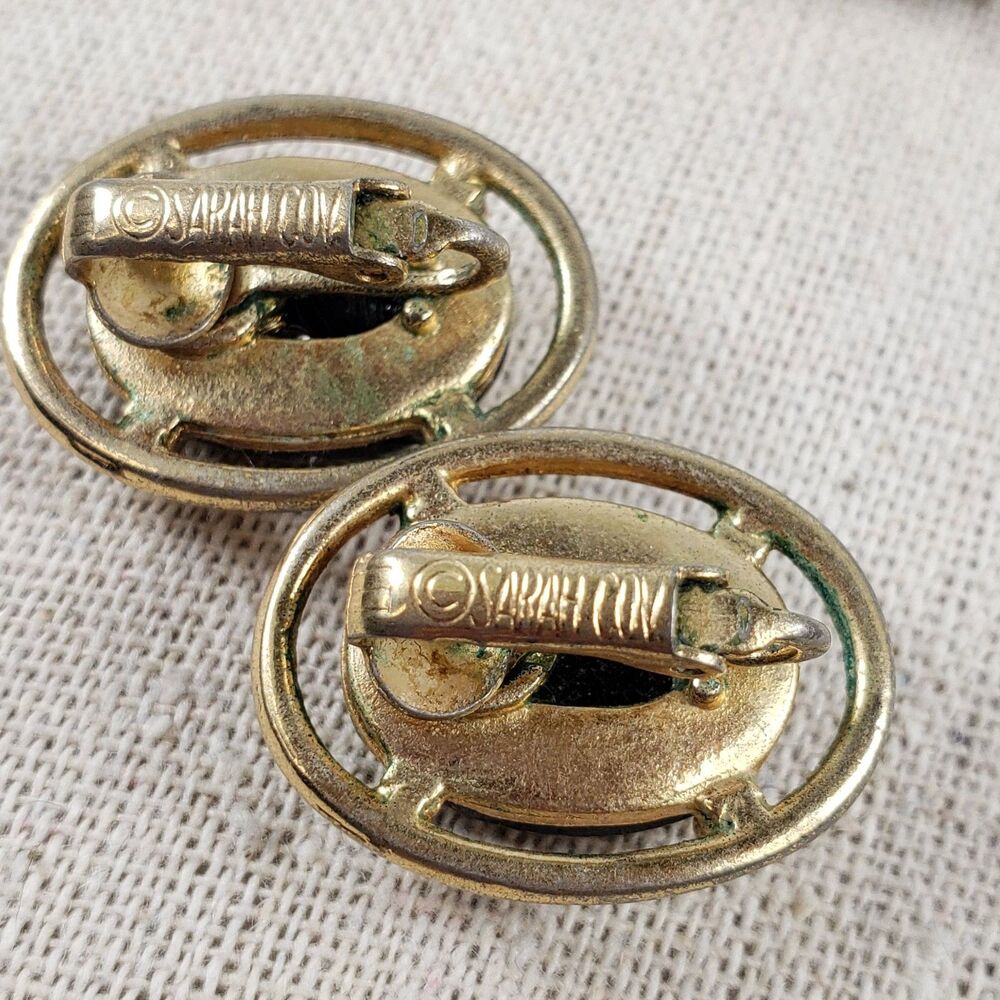 Vtg 1968 Sarah Coventry Light of the East Mosaic Brooch Clip Earrings Set MCM - Picture 13 of 16